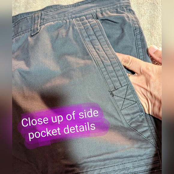 Linvich size 40* BNWOT, men's grey cargo shorts, lots of pockets - Picture 9 of 13